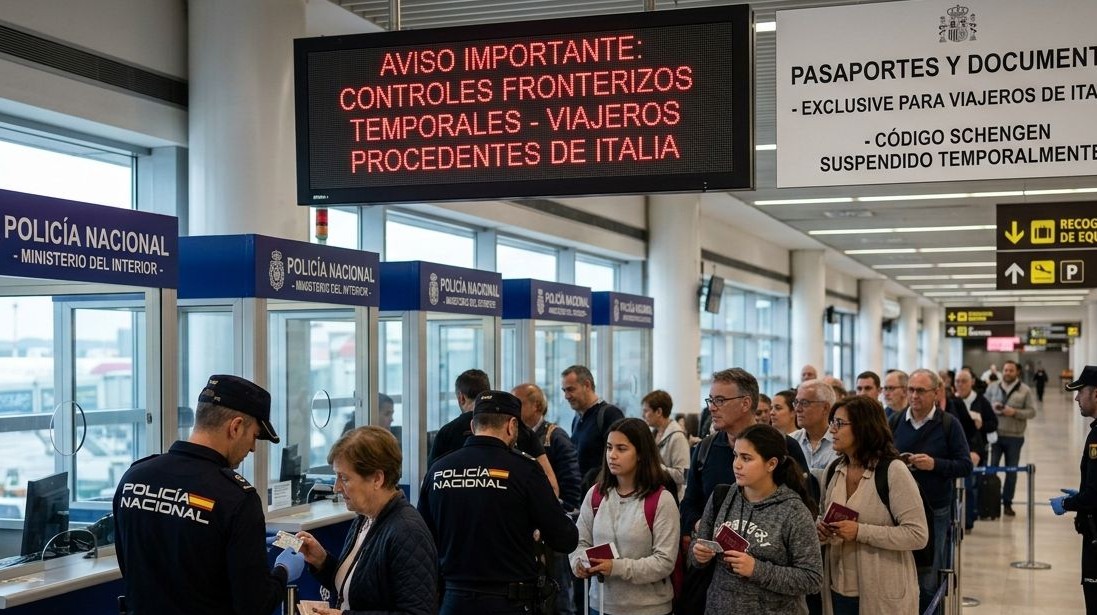 España restablece controles fronterizos para viajeros procedentes de Italia en respuesta a Meloni